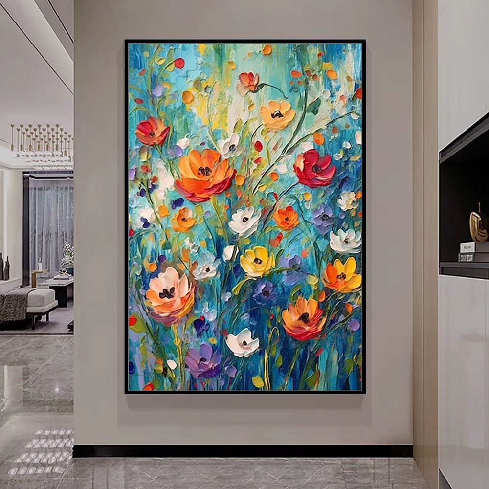 Mintura Hand Painted Abstract Flowers Oil Paintings on Canvas Modern Wall Art Picture For Home Decoration Ready To Hang With Stretched Frame 2026 - $116.99 –P2