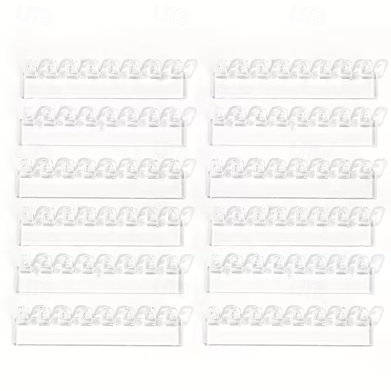 12 buc suport de depozitare bijuterii montat pe perete, simplu, transparent, pentru cercei, coliere, brățări, organizator, suport de depozitare pentru acasă, cadou de Ziua Îndrăgostiților 2026 - $13.49 –P3