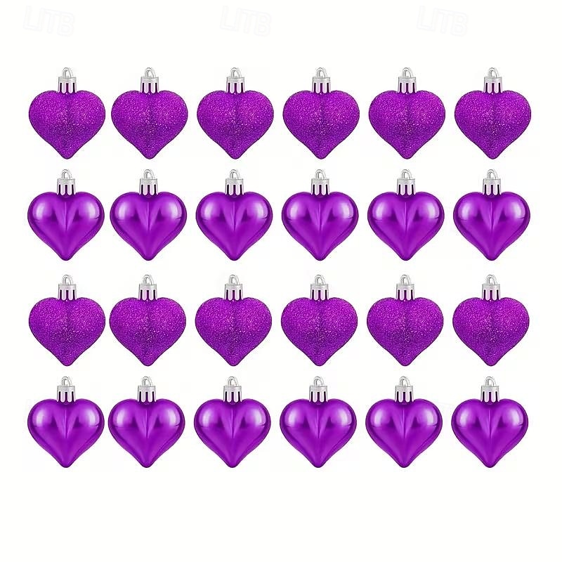 24 Pack Valentine's Day Heart Ornaments, Red and Gold Shiny & Matte Finish, Hanging Heart Decorations for Anniversary, Mother's Day, Christmas Tree Decor 2026 - $15.99 –P8