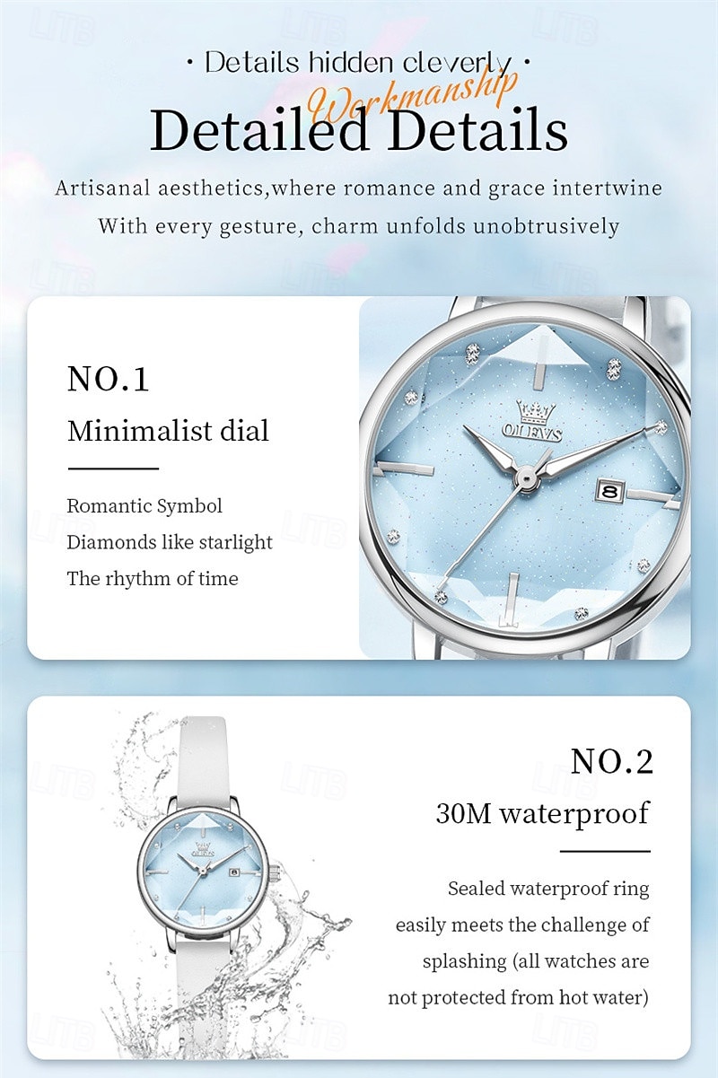 Women'S Business Watch Is Decorated With Luminous Light Exuding A Light Luxury Niche A Diamond-Shaped Mirror Surface Mother's Day Gift for women Casual Quartz Watch 2026 - $34.99 –P8