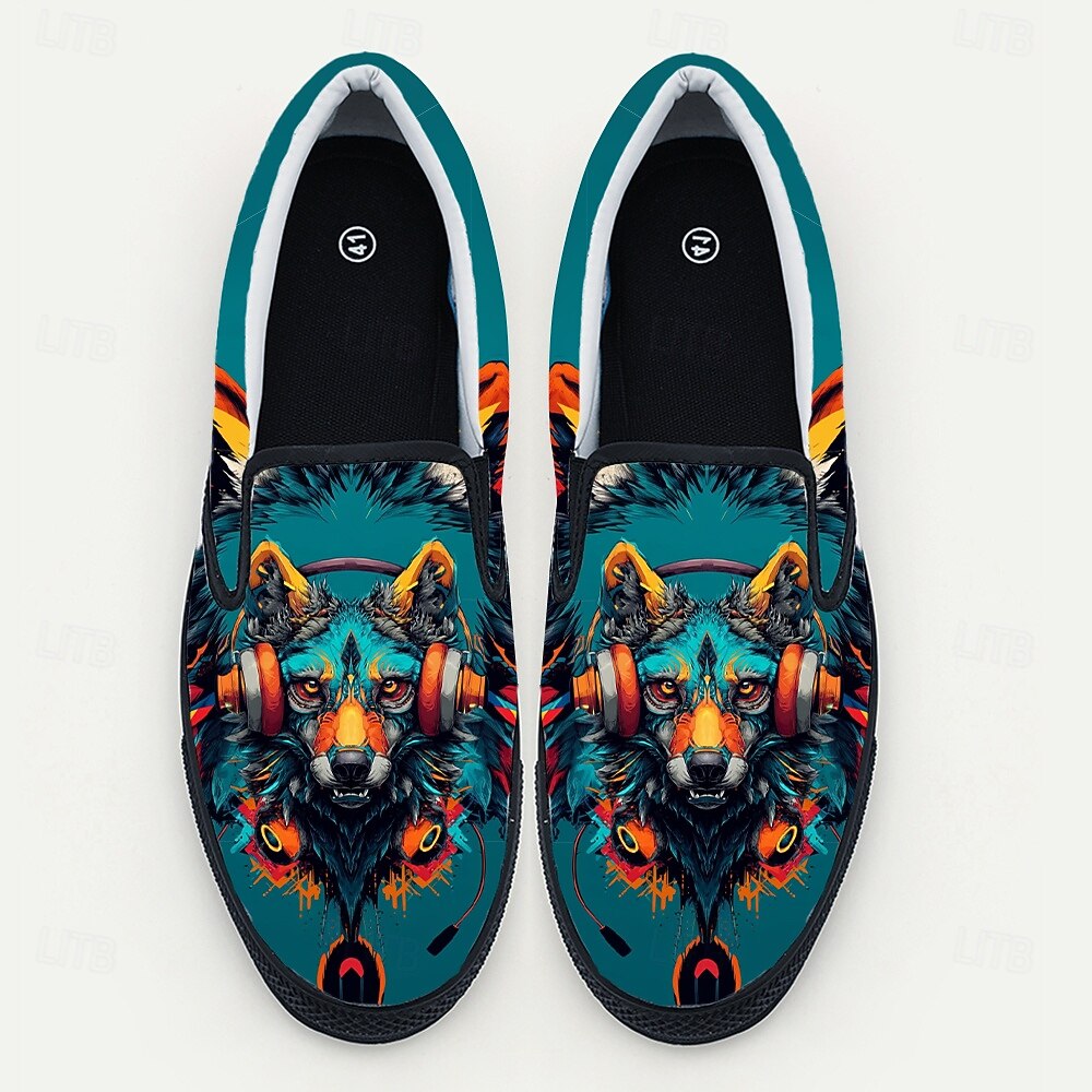 Śliskie buty na Mardi Gras dla mężczyzn z mistycznym wzorem zwierzęcym – fantazyjny design na karnawał festiwale i modny styl uliczny 2026 - $42.99 –P1