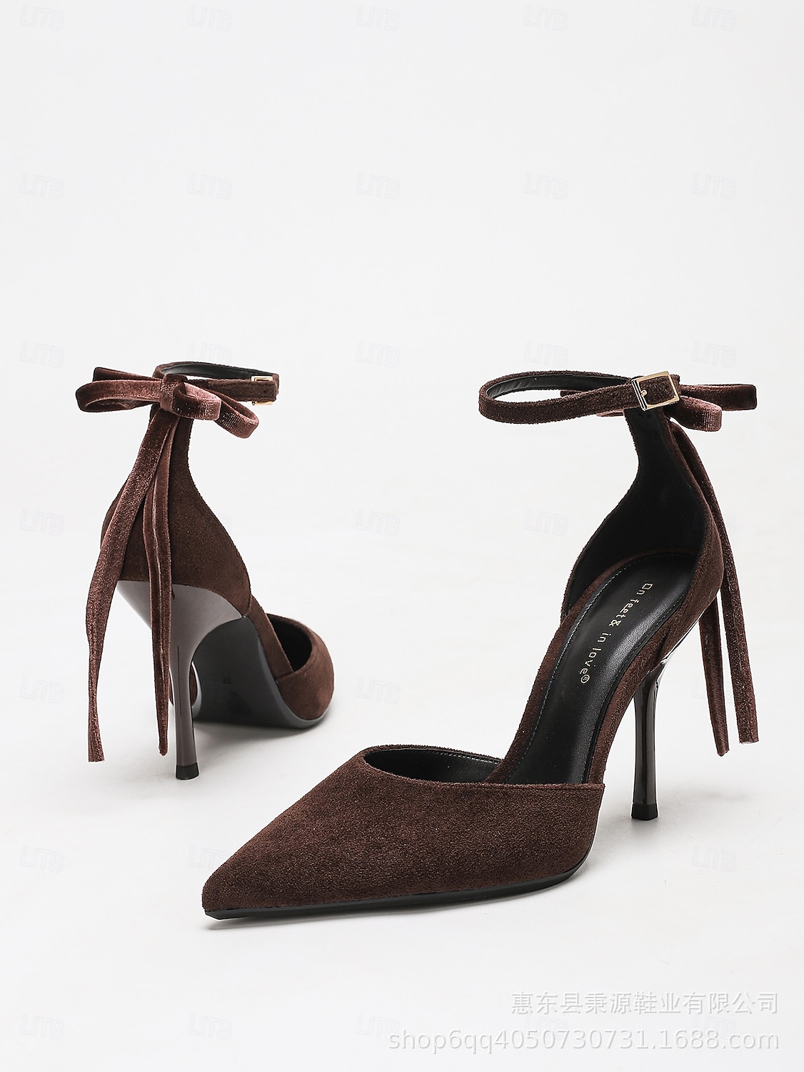 scarpe con tacco alla caviglia in pelle scamosciata color carne da donna: eleganti décolleté a punta stiletto per matrimoni al chiuso, invitati a nozze e scarpe eleganti per feste formali del 2026 a $59.99 –P8