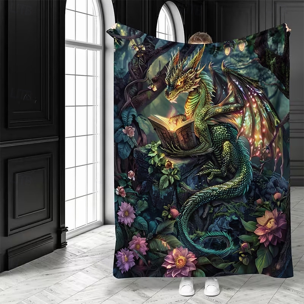 Filt Fleecefiltar Filt för soffan Drake Present Klassisk 3D Fantasi Soffa Säng Dekorativ filt Varm filt Heminredning 2026 - $24.99 –P5