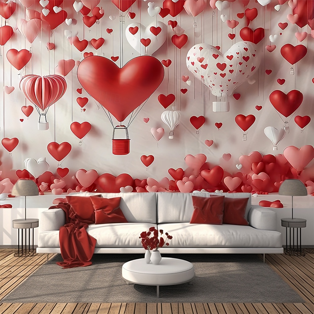 Valentine's Day Tapestry Banners Blanket Rose Love Heart Cute Romantic 3D Party Living Room Shooting Backgrounds Marriage Proposal Decoration Home Decor 2026 - $16.99 –P6
