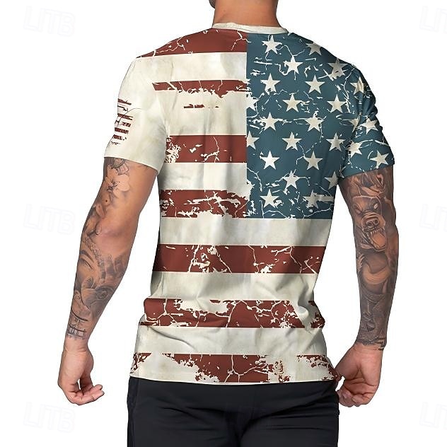 250e anniversaire des États-Unis Patriotique T-shirt Drapeau des États-Unis 250 ans 1776 Nouveauté Drôle Adulte Homme Semi-quincentenaire Jour de l'Indépendance / 4 Juillet 4 Juillet Occasionnel de 2026 ? $20.99 –P9