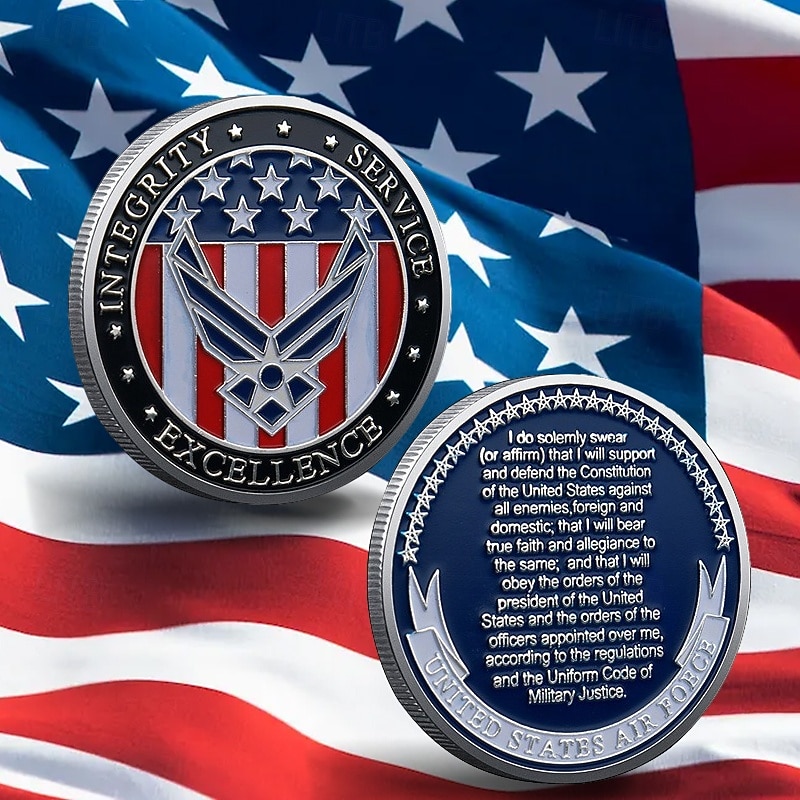 Moneda Conmemorativa de la Fuerza Aérea de EE. UU. – Moneda de Desafío del 250 Aniversario Coleccionable Militar del Águila Americana Souvenir de Metal de Doble Cara para Veteranos Regalo Patriótico 2026 - $15.99 –P5