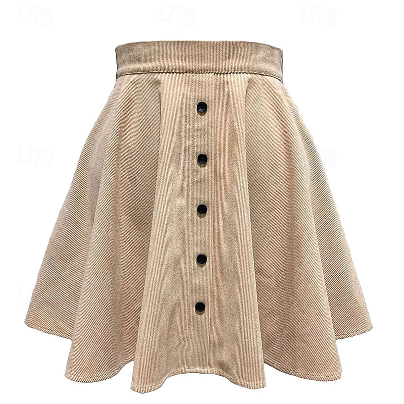 Damen Mode Lässig Mini Hohe Taille Röcke Einfach Patchwork Mikroelastisch Täglich Straße Schwarz Fuchsie Khaki Beige Frühling Polyester 2026 - $19.99 –P7