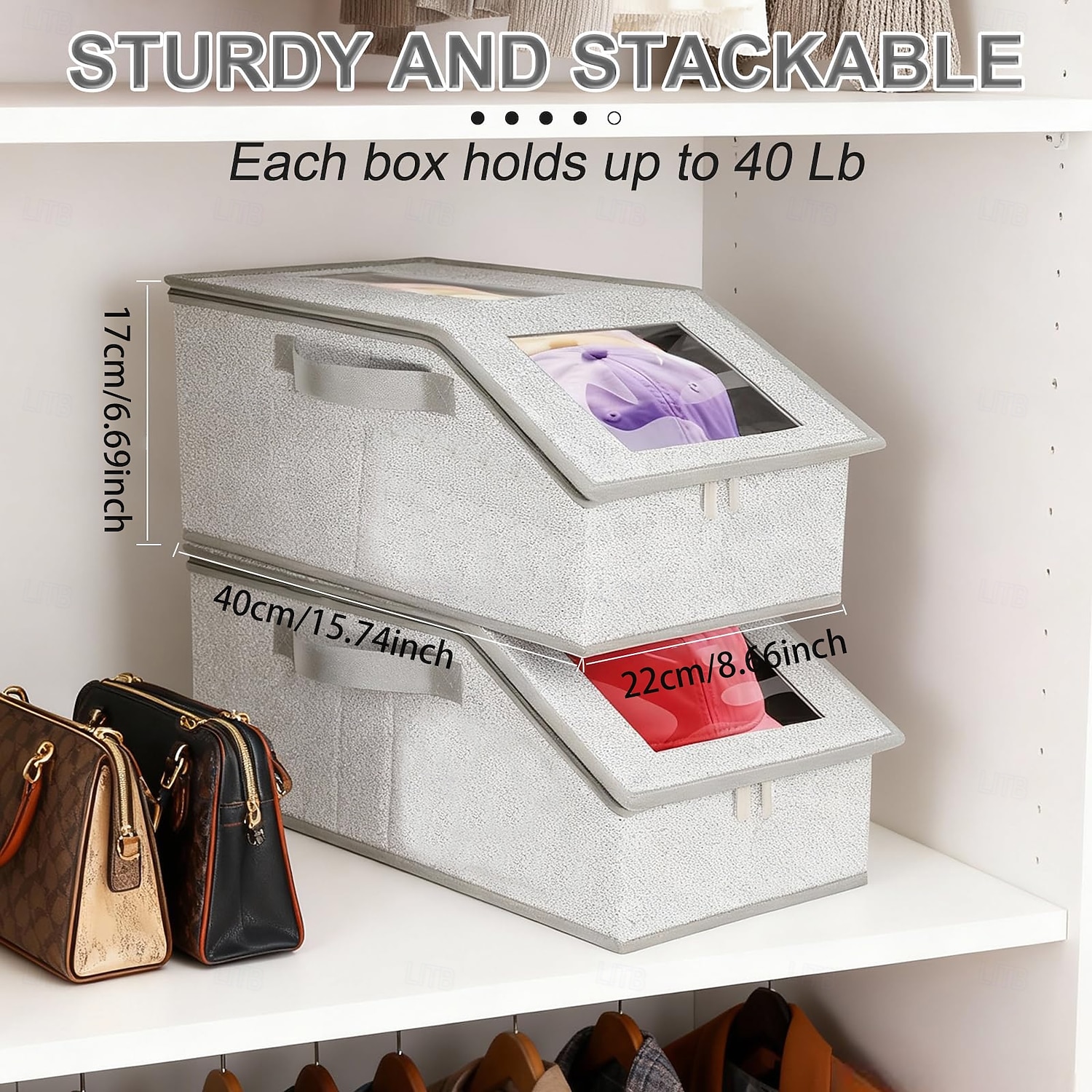 1/2-częściowy worek do przechowywania, wielofunkcyjny organizer na czapki - pojemny, składany uchwyt na czapki baseballowe do użytku domowego 2026 - $23.99 –P3