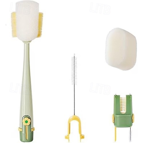 عبوتان من فرشاة تنظيف الزجاجات متعددة الوظائف 5 في 1، فرشاة ذات مقبض طويل لتنظيف الأكواب وأغطية الترمس، منظف زجاجات الحليب والماء، أداة مطبخ منزلية متينة 2026 - $16.99 –P11