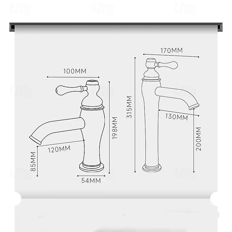 Koupelna Umyvadlová baterie - Klasické Starožitná mosaz Baterie na střed Jedna rukojeť, jeden otvorBath Taps 2026 - $170.99 –P5