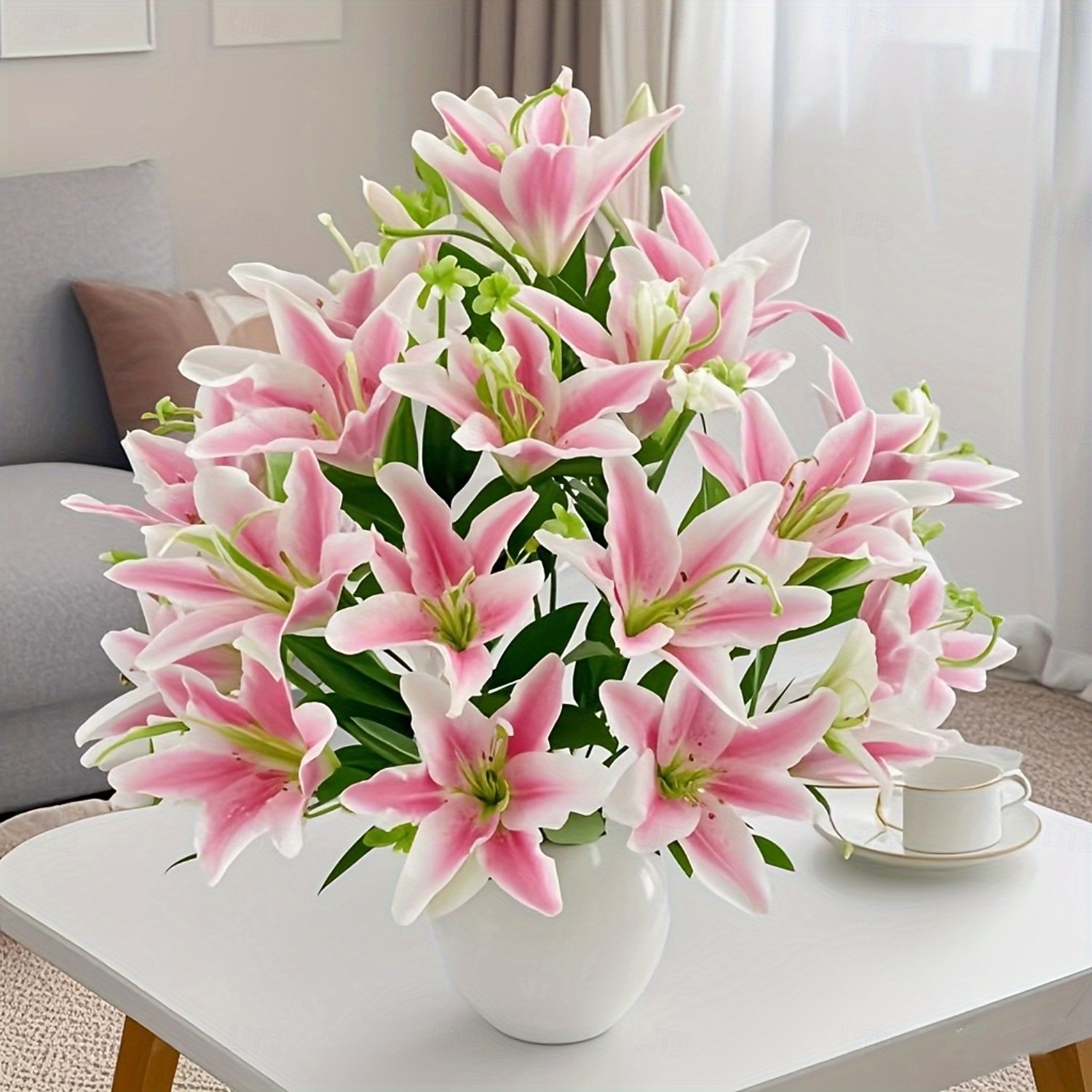 18 Head Artificial Lily Flowers - Elegant Faux Blooms, Perfect for Weddings, Parties, Christmas, Thanksgiving Decorations, Living Room, Bedroom, Dining Table Styling, and Instagram-Inspired Home Decor 2026 - $11.99 –P7