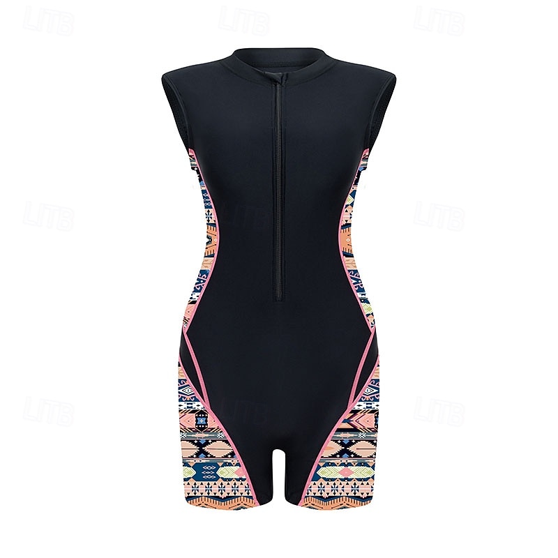 Γυναικεία Προστατευτικά Μαγιό Ολόσωμα κομμάτια Μπόχο Κουμπώσου Πολύ Ελαφρύ (UL) Προστασία UV Ελαστικό Αμάνικο Μαγιό Σέρφινγκ Ψαροντούφεκο Καλοκαίρι 2026 - $26.99 –P6