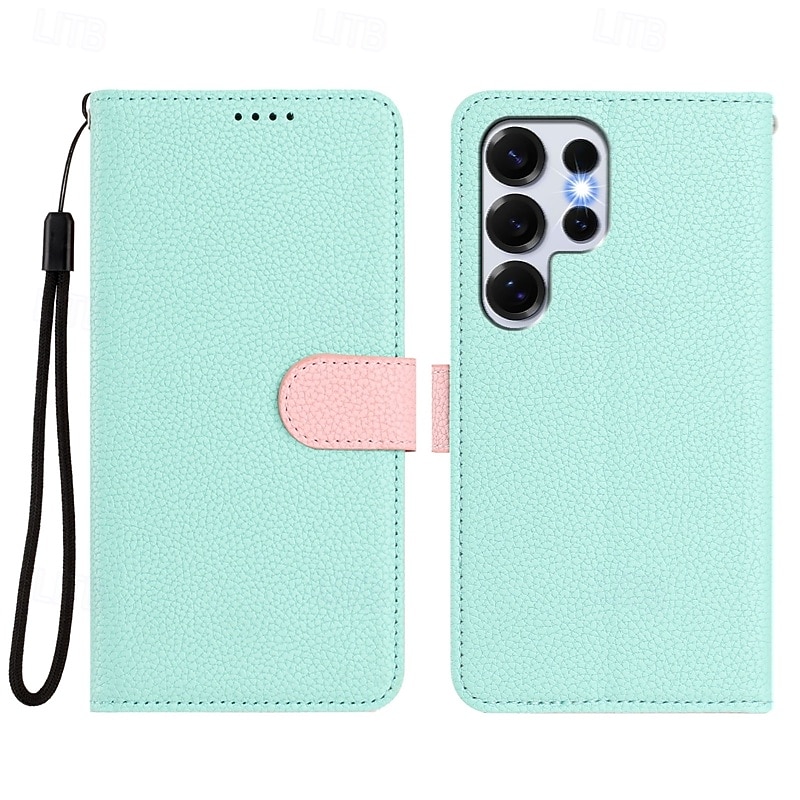 telefon Maska Pentru Samsung Galaxy S26 Ultra Plus S25 Ultra Plus S24 Ultra Plus S23 Ultra Plus S24 FE S22 Plus Ultra S23 FE Portofel Card rezista Acceptă încărcarea fără fir cu curea de mână Retro 2026 - $20.99 –P2