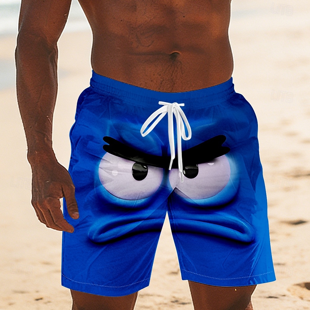 Hombre de impresión en 3D Dibujo 3D Cara humana Boxers de Natación Pantalones de Natación Pantalones de Surf Media cintura Gracioso Hawaiano vacaciones en la playa Bolsillos laterales Forro de malla 2026 - $20.99 –P4