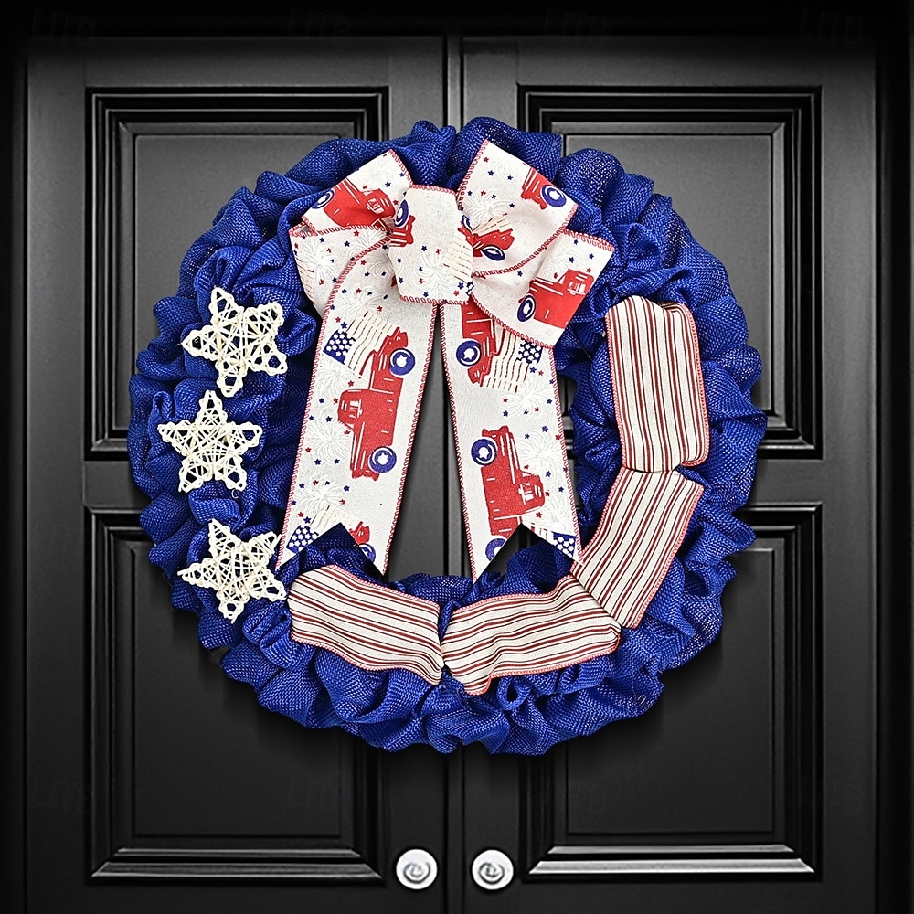 250 Év Amerikai Függetlenség Napi Otthoni Ajtó Dekorációk Piros Kék és Fehér Koszorúk Ünnepi Parti Függetlenség Napi Koszorúk 2026 - $55.99 –P5