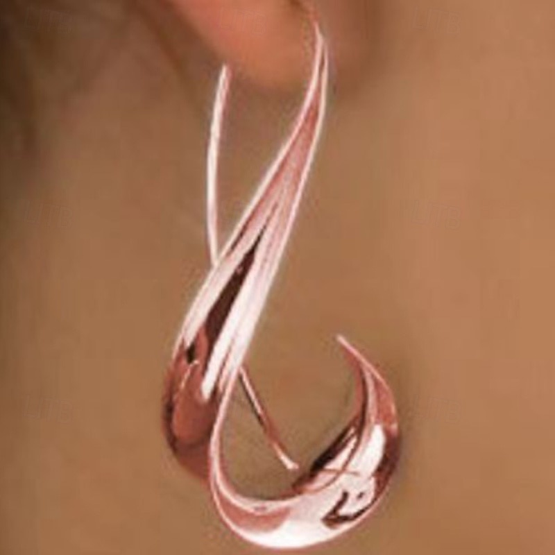 1 пара Серьги For Жен. Повседневные Для улицы Сплав Монограмма Мода 2026 - $3.99 –P3