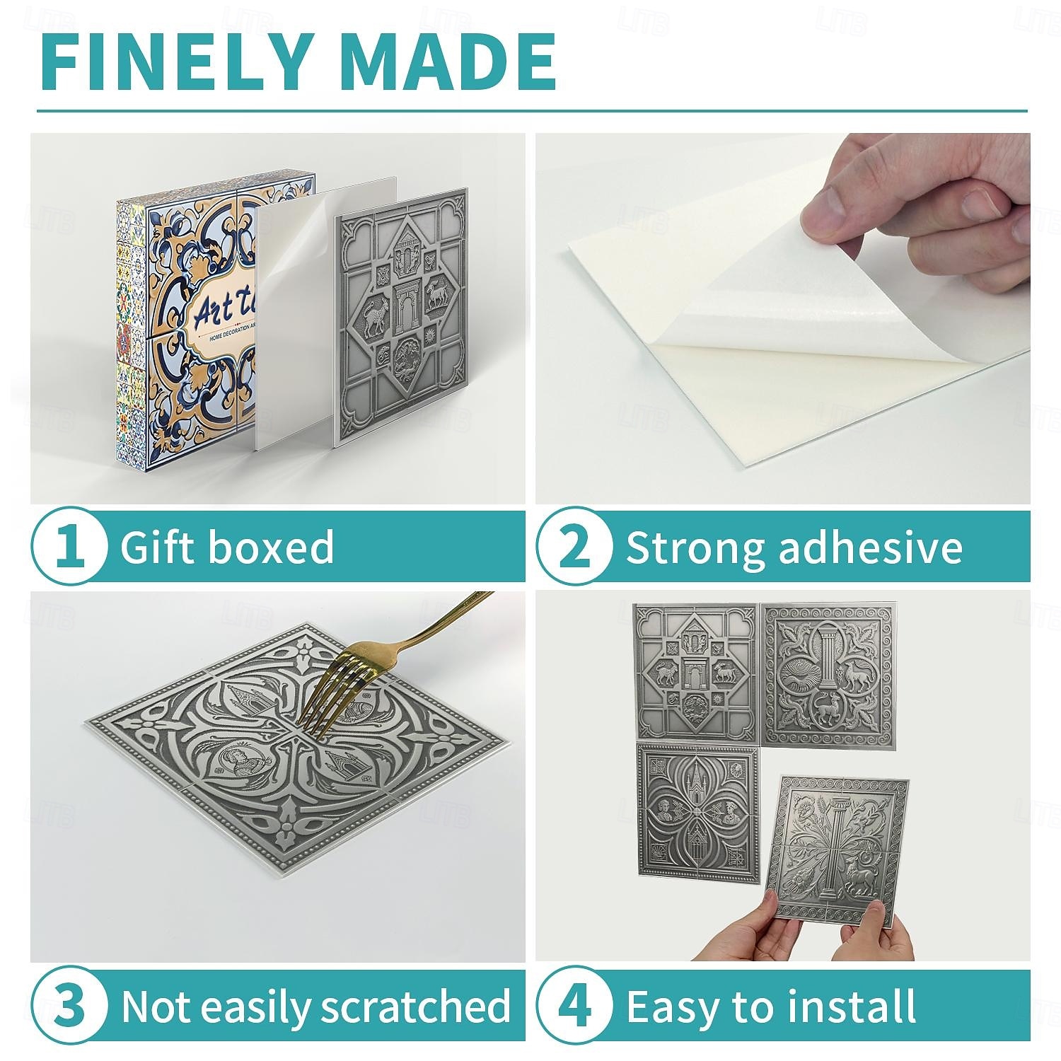 12 db 15 cm-es csempematrica, öntapadós, levehető marokkói talavera csempe, vízálló konyhabútor, lépcsőház, lakberendezés 2026 - $35.99 –P4