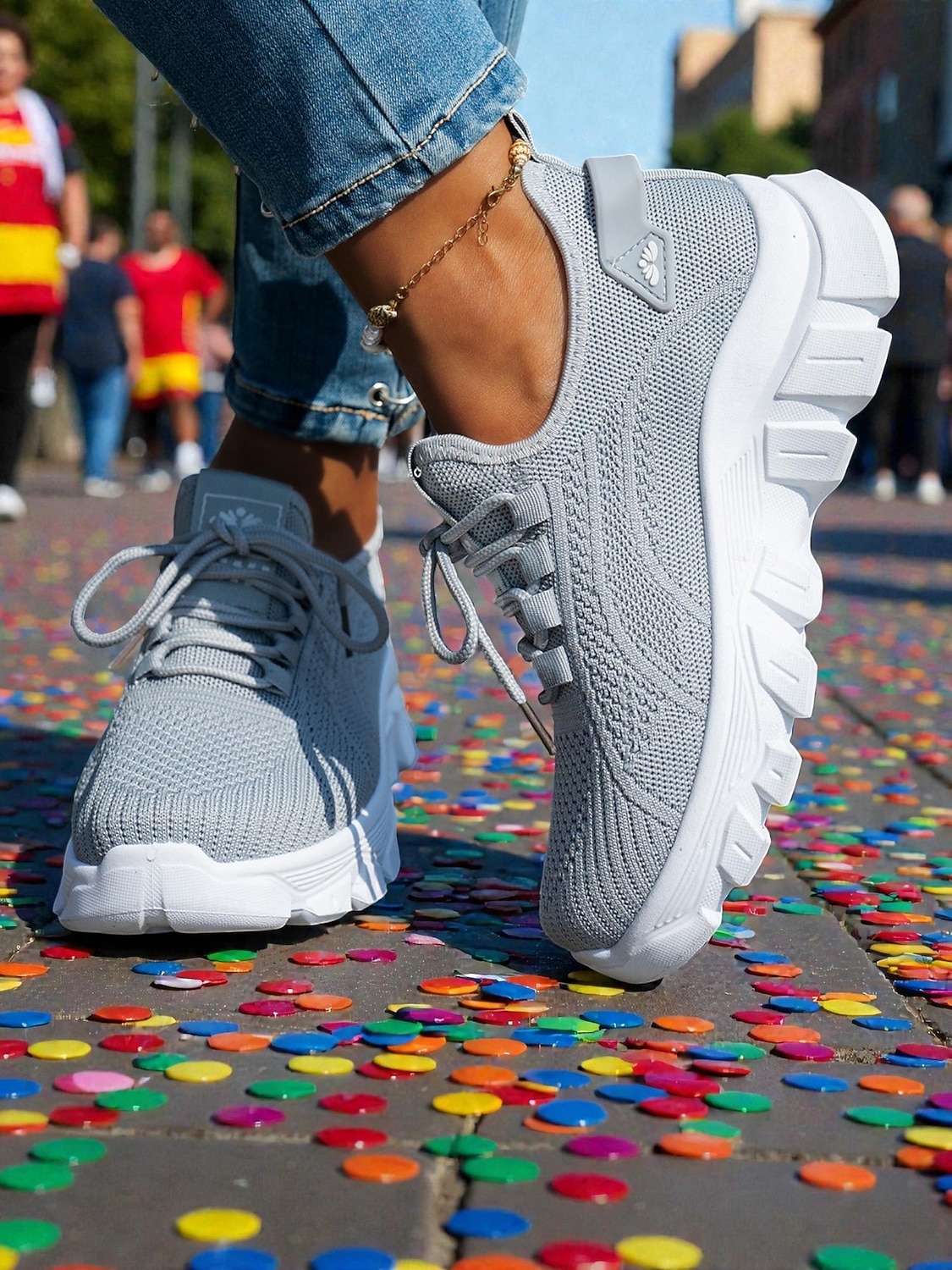 Baskets de course orange pour femmes tissu en mesh respirant chaussures de sport confortables et légères pour le carnaval le festival et les activités de plein air de 2026 ? $34.99 –P9
