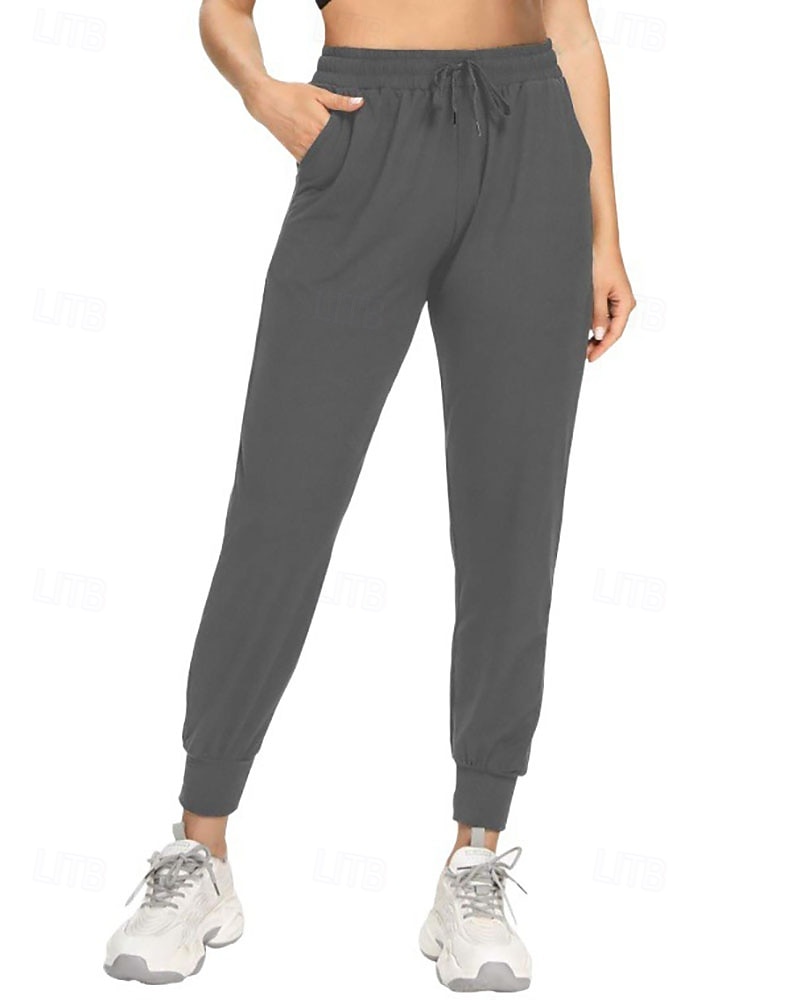 בגדי ריקוד נשים מכנסי טרנינג מכנסיים מחודדים צ'ינו אופנתי סגנון רחוב יום יומי באורך מלא מותן בינונית אחיד שרוך כיס קומפורט נוח מיקרו-אלסטי יומי בָּחוּץ חופשה אפור כהה שחור לבן יין אביב סתיו חורף רגיל 2026 - $22.99 –P1