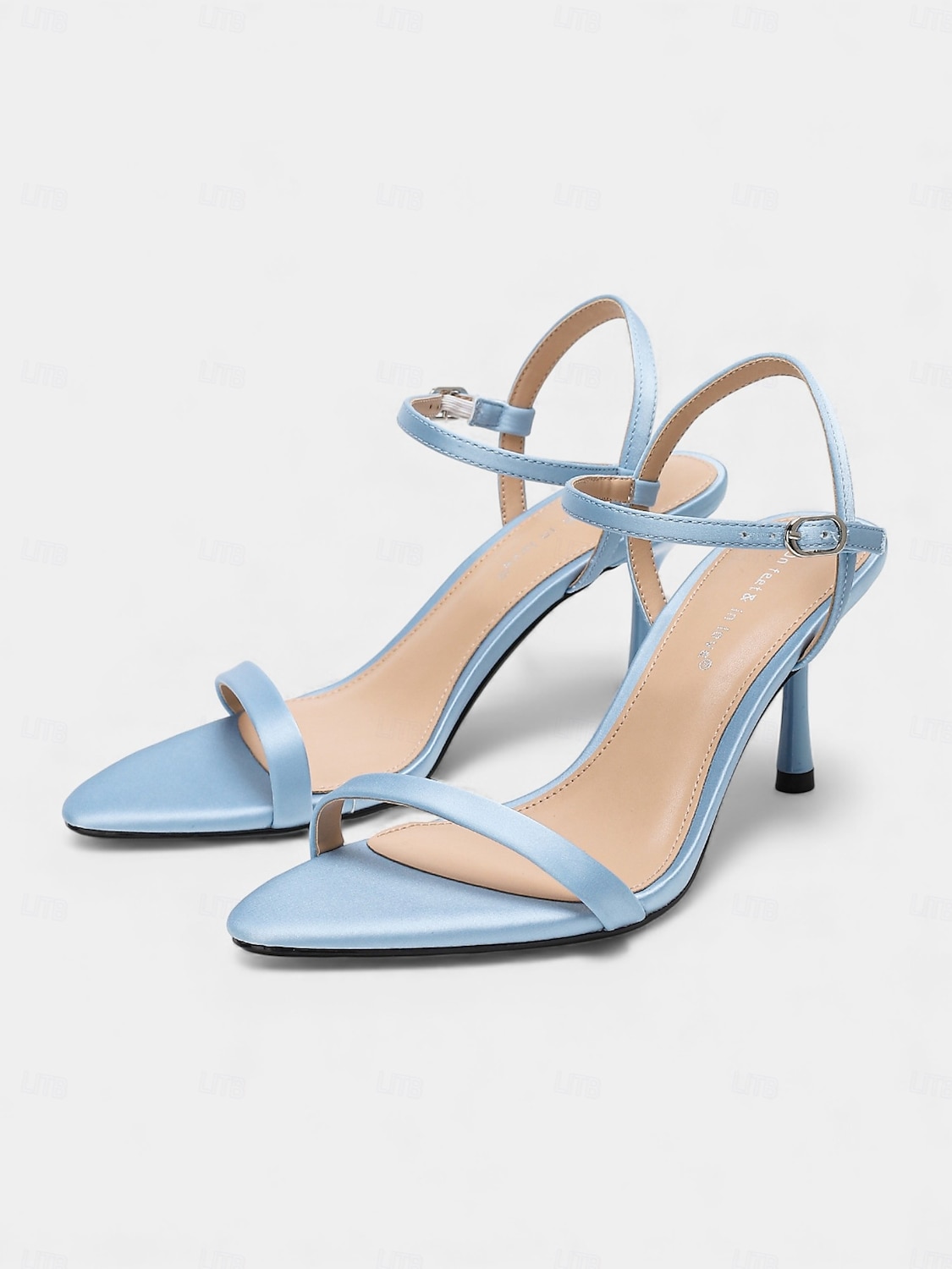 sandali da donna con tacco a gattino in raso azzurro chiaro - eleganti scarpe da damigella d'onore in stile city-chic per matrimoni urbani moderni del 2026 a $46.99 –P1