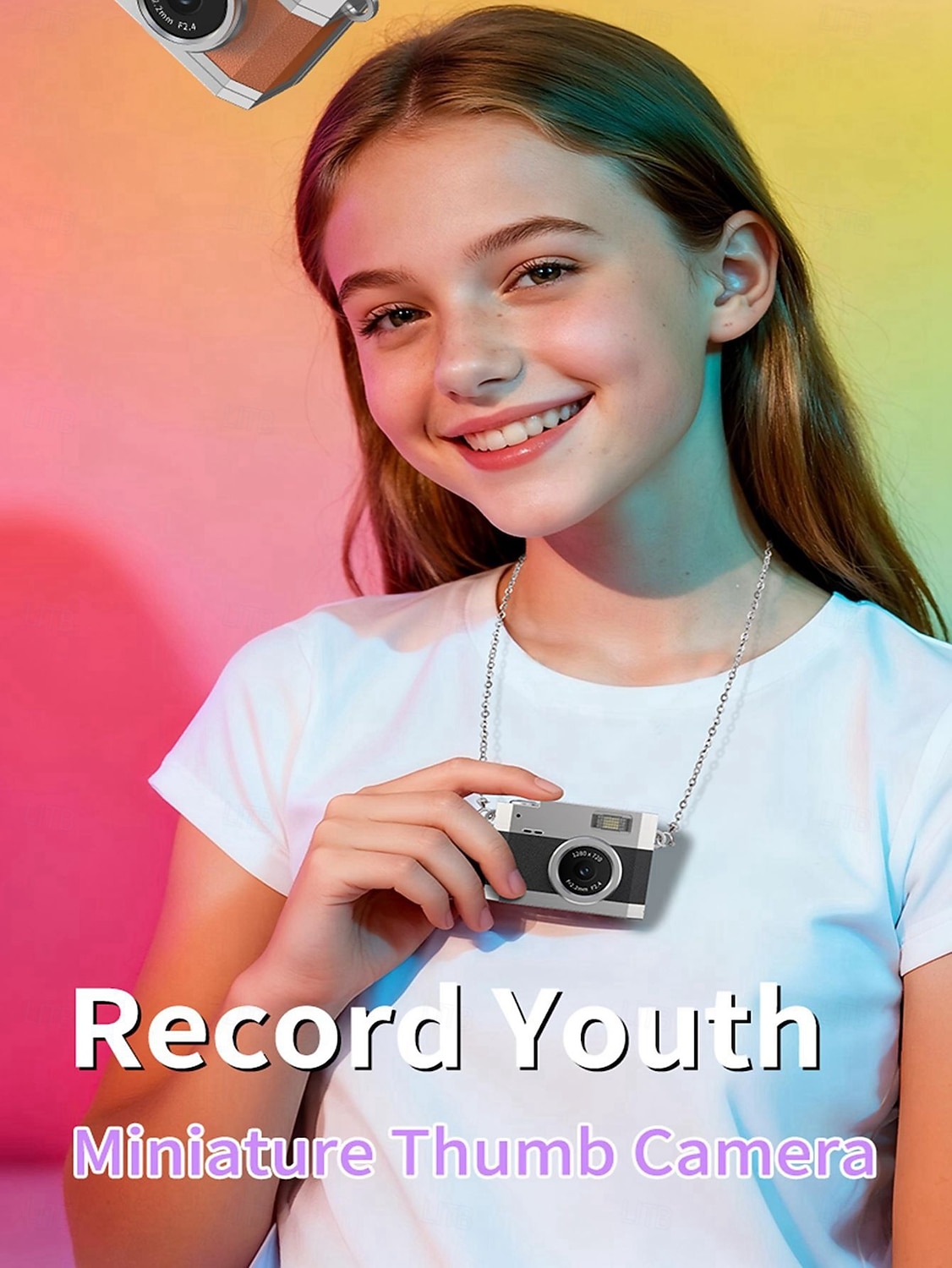New Thumb-Sized Flip Screen Mini Camera Retro Digital Camera Mini with Lanyard 180 Flip Screen Video Mode Multi-Style Beauty Filters Valentine's Day Gift 2026 - $38.99 –P1
