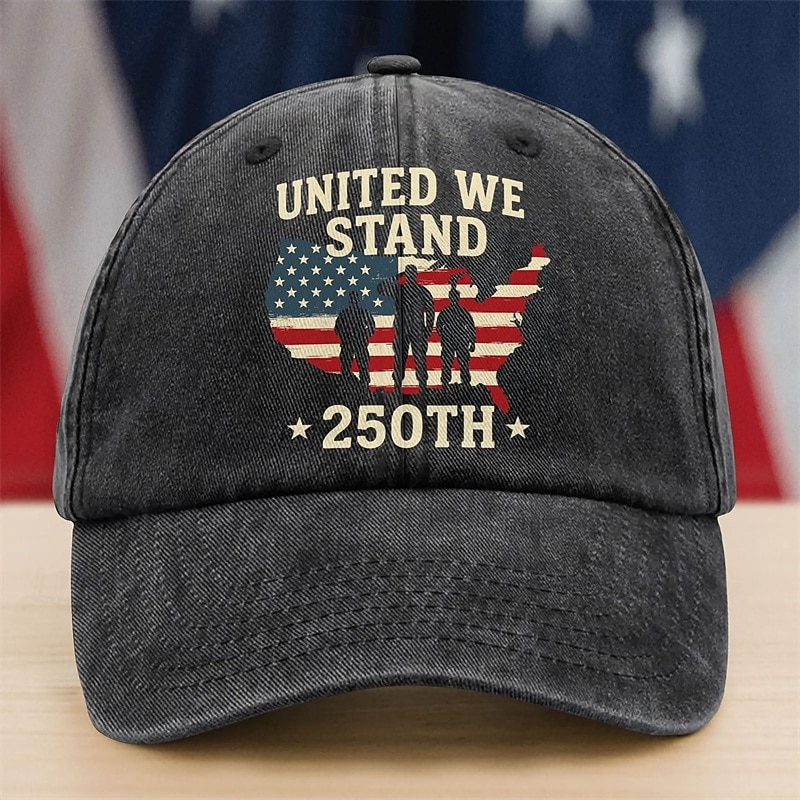 Per uomo Unisex Cappello per il 250° anniversario degli Stati Uniti Cappellino da Baseball Cappello da Sole Cappello da Camionista Blu Nero Poliestere / Poliammide Regolabile Patriotico Vacanza Sport del 2026 a $18.99 –P1