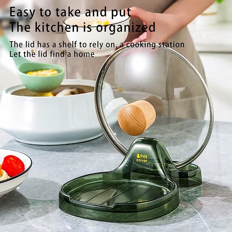 Confezione da 2 porta spatole da cucina multifunzione con supporto per coperchio per fornelli, porta mestoli per evitare che l'acqua goccioli per accessori da cucina del 2026 a $13.99 –P1