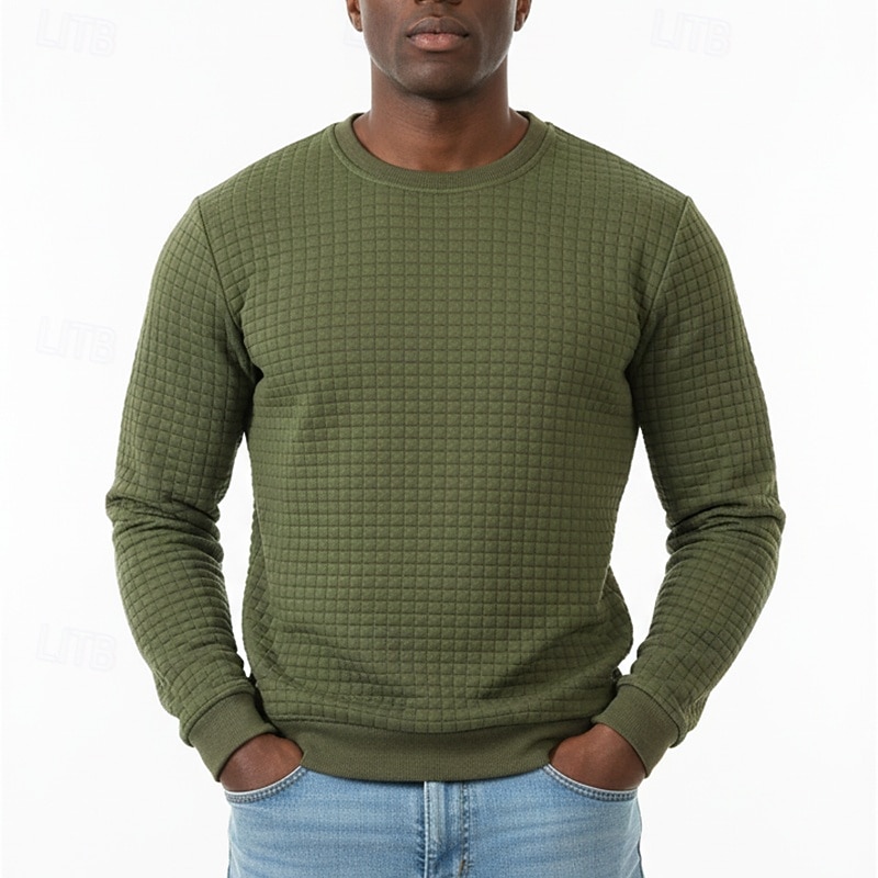 Męskie Bluza dresowa Bluza Waffle Bluza z kapturem Morelowy Czarny Biały Zieleń wojskowa Szary Półgolf Równina Teksturowany Codzienny Sport i turystyka Święto Moda miejska Nowoczesne Odzież sportowa 2026 - $18.49 –P4