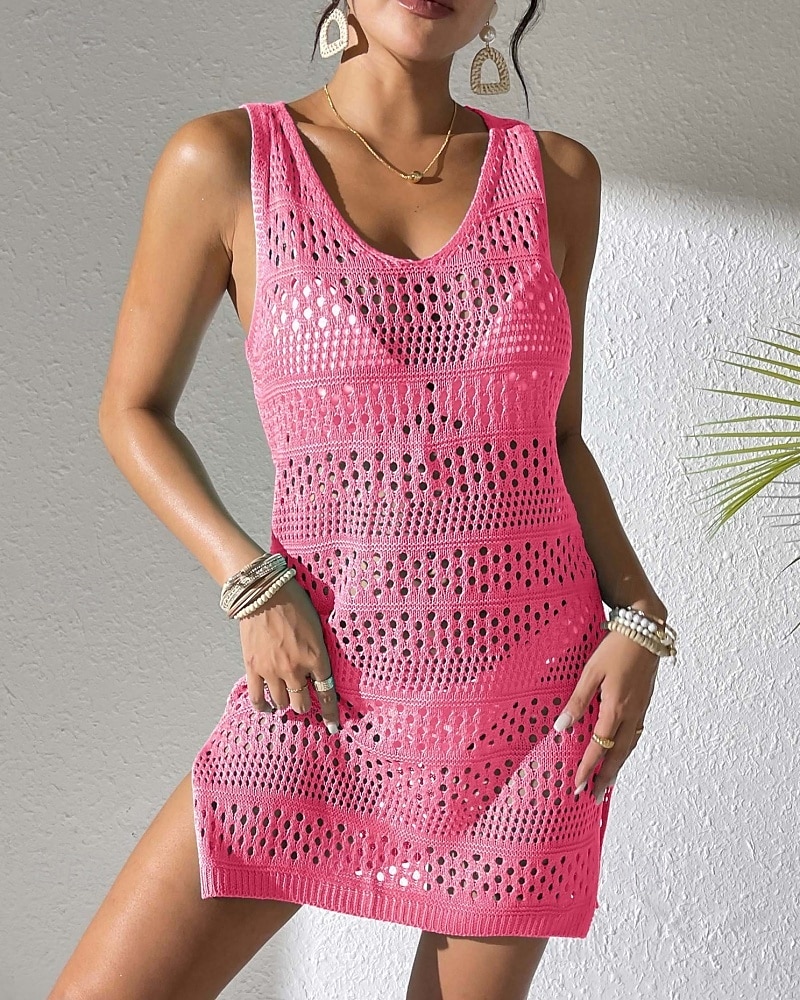 Mujer Bañadores Tapadera Vestido de Baño Traje de baño Cortado Vacaciones Ropa de playa Color sólido Escote en U Sin Mangas Trajes de baño 2026 - $25.99 –P13