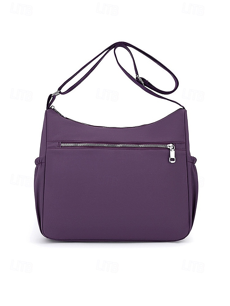 Женская стеганая нейлоновая сумка через плечо с множеством карманов — вместительная водонепроницаемая сумка для путешествий, работы и повседневного использования. 2026 - $26.99 –P7