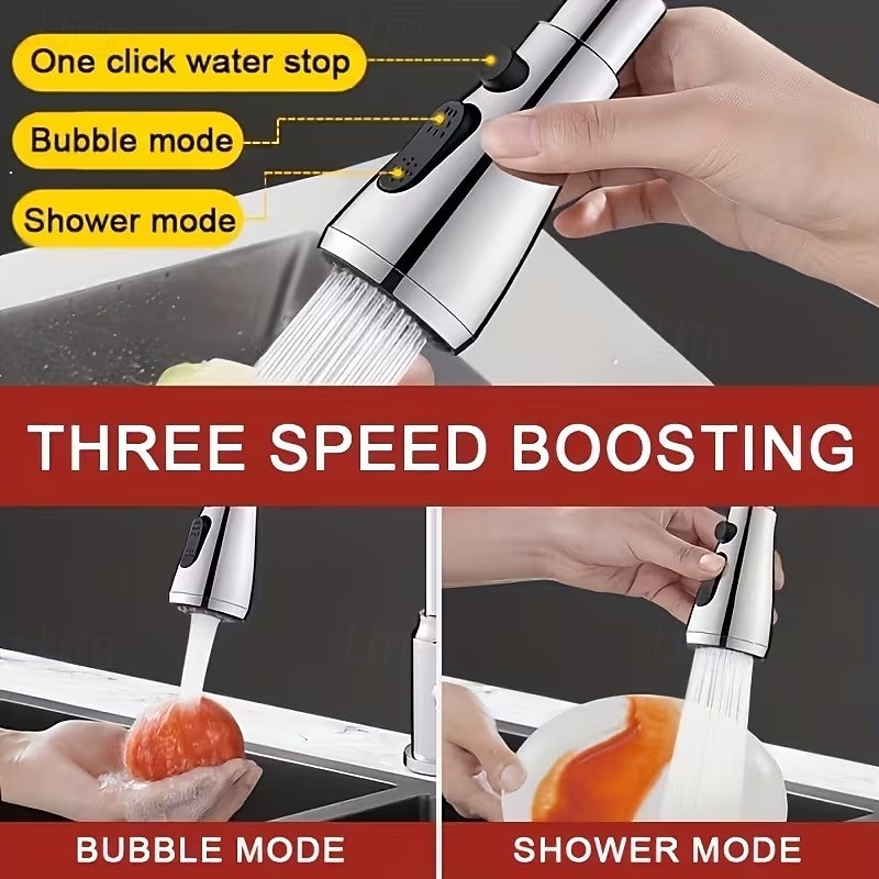 360° Rotating Kitchen Faucet Extender, Multi-Mode Water Flow Sprayer Attachment, Splash-Proof Water Saving Faucet Aerator with Extension Hose 2026 - €13.11 –P2