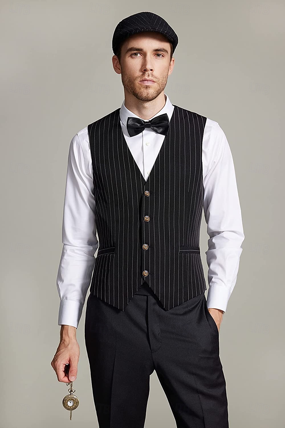 غاتسبي العظيم انسان محترم رجل العصابات عتيق / معتق الهدر 20S عشرينيات ملابس سترة قبعة بنما مجموعة الإكسسوارات رجالي كوستيوم عتيقة تأثيري حفلة تخرج / حفلة موسيقية / حفلة رقص مهرجان ربطة عنق 2026 - $44.99 –P17