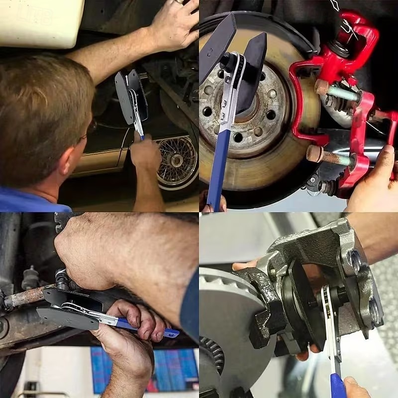 360 fokos racsnis kulcs 2 acéllemezzel, dugattyús expanderrel autó féknyergekhez - ideális egy-/kétdugattyús négydugattyús fékbetétekhez, ipari kéziszerszámkészlet, fém anyag, összeszerelést nem 2026 - $21.99 –P5