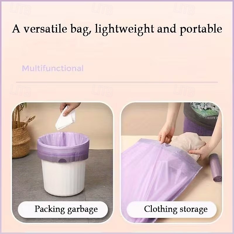 1 рулон / 50 штук сверхпрочных, плотных мусорных мешков на завязках, большие портативные кухонные мусорные мешки для домашнего использования. 2026 - $13.99 –P6