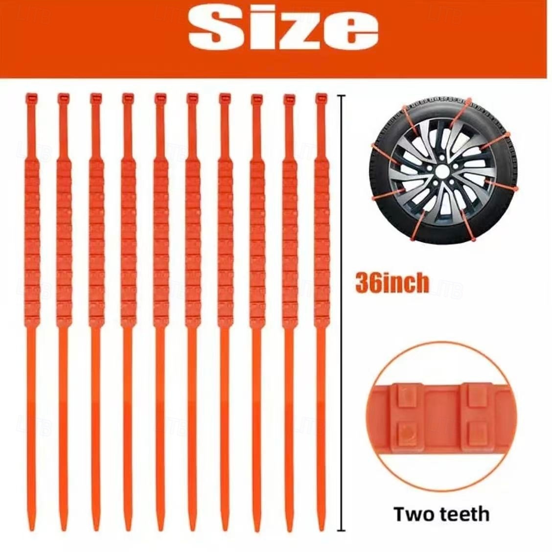 10/20/30pcs Universal Reusable Non-Slip Polyethylene Tire Chains – Universal Anti-Skid Snow Tire Traction Chains for Cars, SUVs & Trucks, Easy Installation, Durable Emergency Winter Driving Aid 2026 - $13.99 –P11
