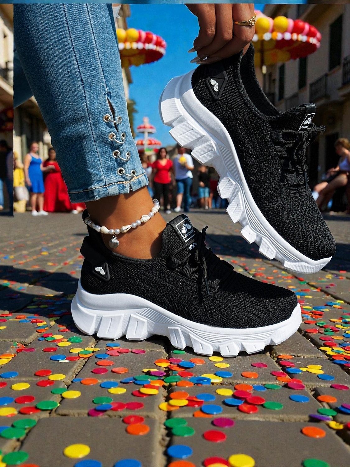 Baskets de course orange pour femmes tissu en mesh respirant chaussures de sport confortables et légères pour le carnaval le festival et les activités de plein air de 2026 ? $34.99 –P8