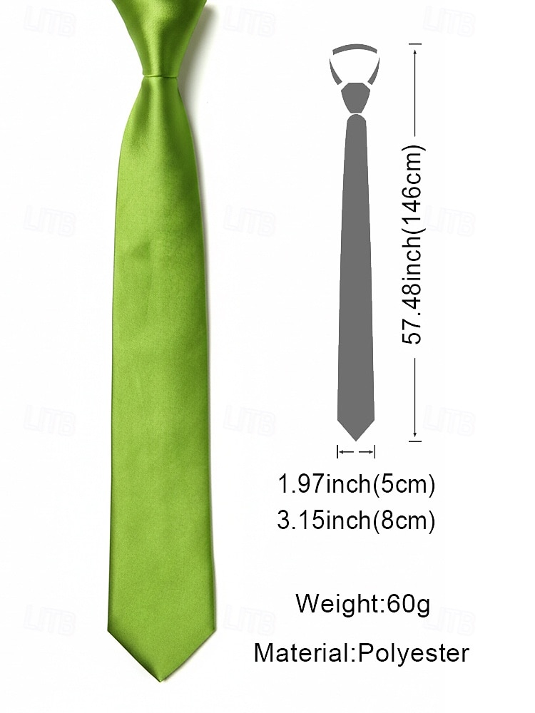 2026年 男性用のセントパトリックスデーのグリーンサテンネクタイ。グリーンの複数の色合い、滑らかなポリエステル生地。パレード、パーティー、結婚式、ホリデーのお祝いに最適なクラシックで華やかなスタイルのネクタイ。  コレクション – $11.99 –P12