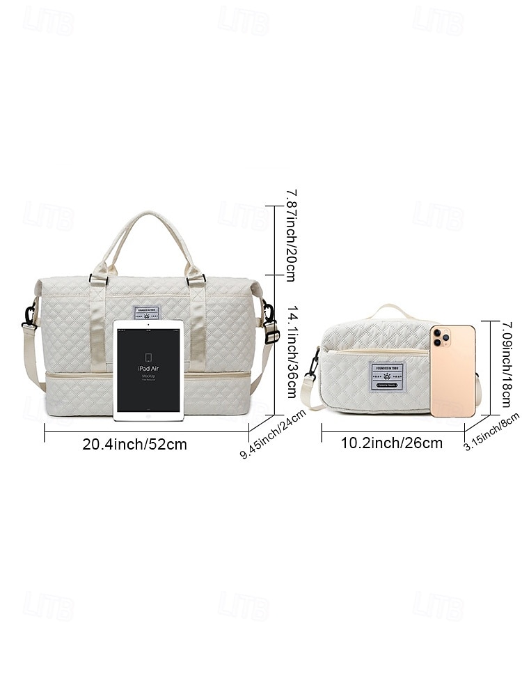 Women's Polyester Quilted Duffel Bag Set, Multiple Colors, Stylish Design, Ideal for Weekend Travel and Gym 2026 - $34.99 –P13