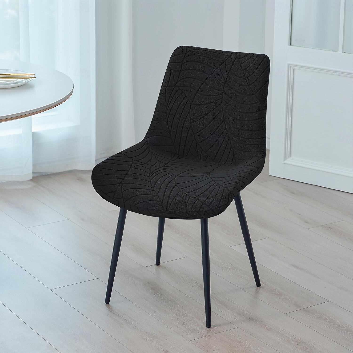 jacquard-ruokailutuolin päällinen, 1 kpl joustava pestävä kangaspäällinen kotikeittiöön, hotellijuhliin 2026 - $15.49 –P8