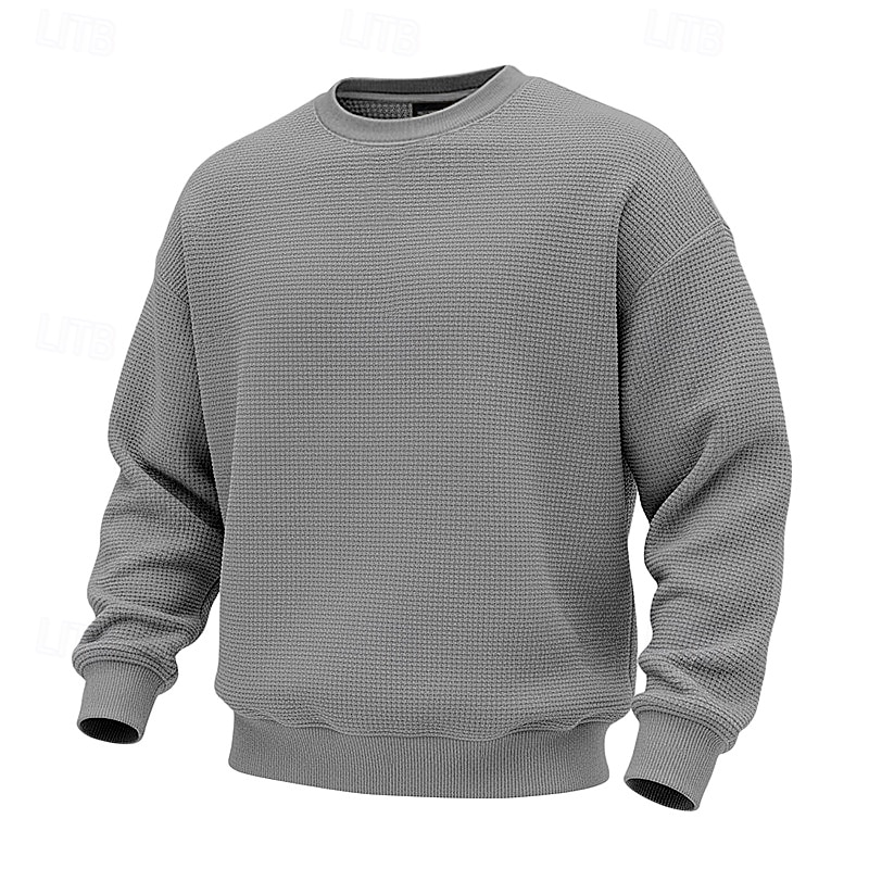 Hombre Sudadera Sudadera con estampado de gofres Sudadera Con Capucha Blanco Cuello Barco Plano Con Texturas Casual Diario Deporte Ropa de calle Fresco Ropa deportiva Primavera & Otoño Ropa Sudaderas 2026 - $24.99 –P7
