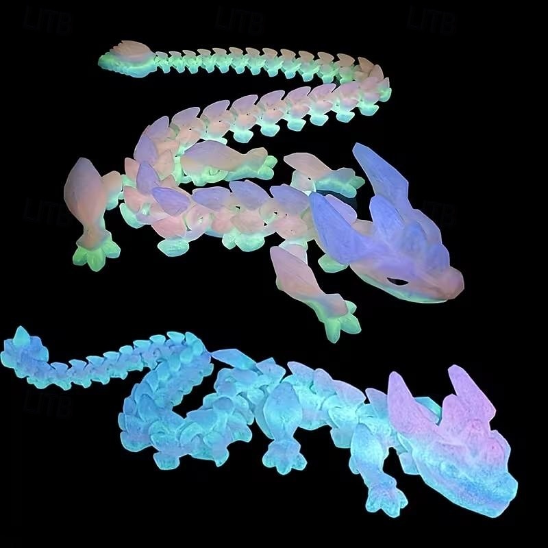 3D nyomtatott, artikulált, sötétben világító kristálysárkány tojással, nagy, beállítható, gyűjthető figura húsvétra, halloweenre, partikra, lakberendezésre, születésnapi és karácsonyi ajándékokra, 2026 - $17.99 –P3