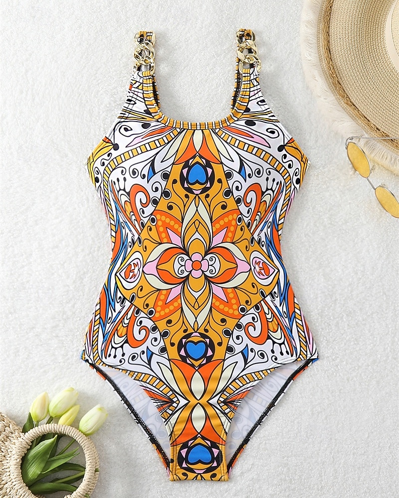 Dámské Plavky Květinový Ochrana proti UV záření Vysoká pružnost Bez rukávů Plavky Surfování Potápění Šnorchlování Léto 2026 - $17.99 –P8