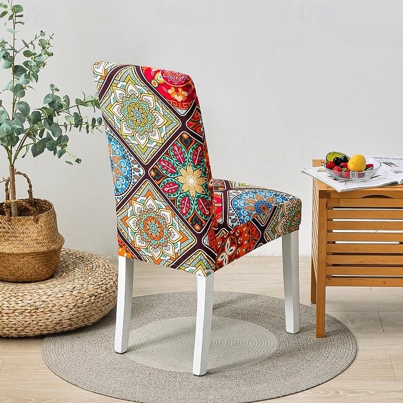 Capa protetora para cadeira de jantar, super ajustável, elástica, removível e lavável, com assento curto, ideal para salas de jantar de hotéis, cerimônias, banquetes e festas de casamento. de 2026 por $13.49 –P13