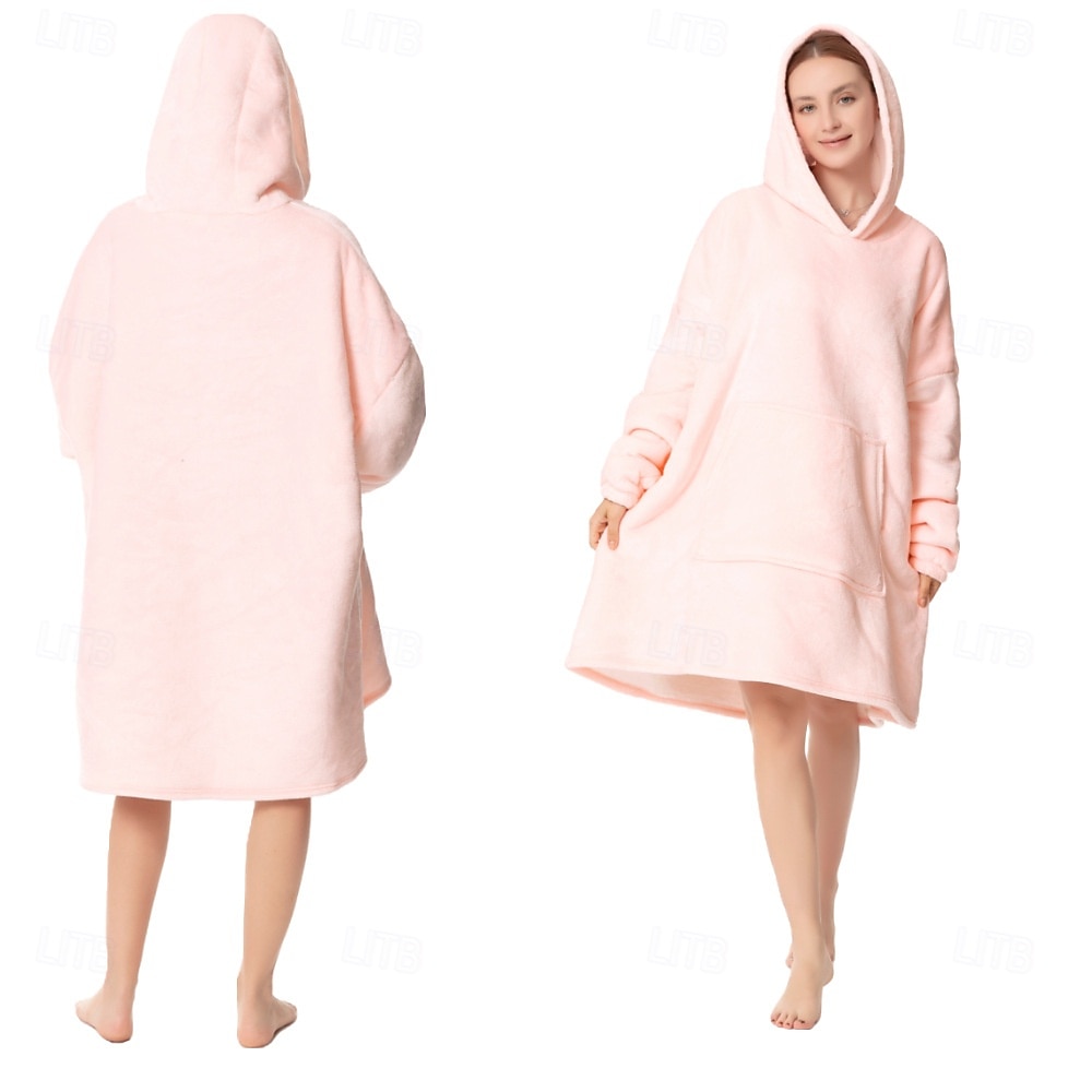 Manta vestível com capuz, aconchegante e macia, ideal para adultos. Presente perfeito para mulheres, mães e para ela mesma. Roupa de descanso quentinha e confortável. de 2026 por $41.99 –P9