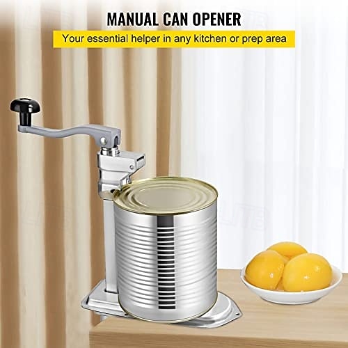 Commercial Can Opener, 18.9 Inches Long, Manual Stainless Steel for Cans Up to 11.8 Inches High, Fixed with Clamp or Screws, Ergonomic Rotating Handle and a Spare Blade 2026 - $103.99 –P1