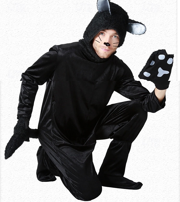 Kigurumi-pysjamas Fancy kostyme Onesie-kostyme Dyremønster Katt Varm søt stil Behagelig Med hette Fleece Voksne Herre Dame Karneval Påske Fest Ytelse homewear Kle deg opp 2026 - $57.99 –P4