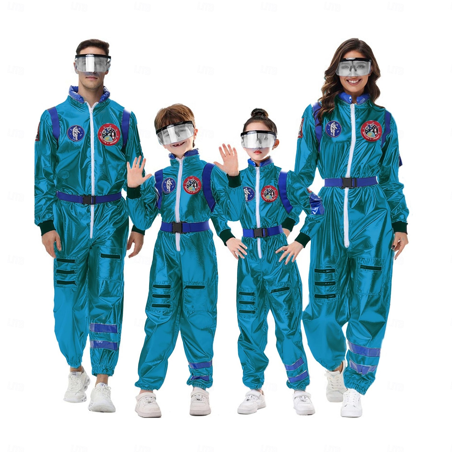 Paare Ausgefallene Kostüme Overall Onesies Astronaut Cosplay Kinder Erwachsene Unisex Halloween Karneval Buchwoche Party Leistung Verkleidung für Schulveranstaltungen Einfache Halloween-Kostüme 2026 - $51.99 –P1