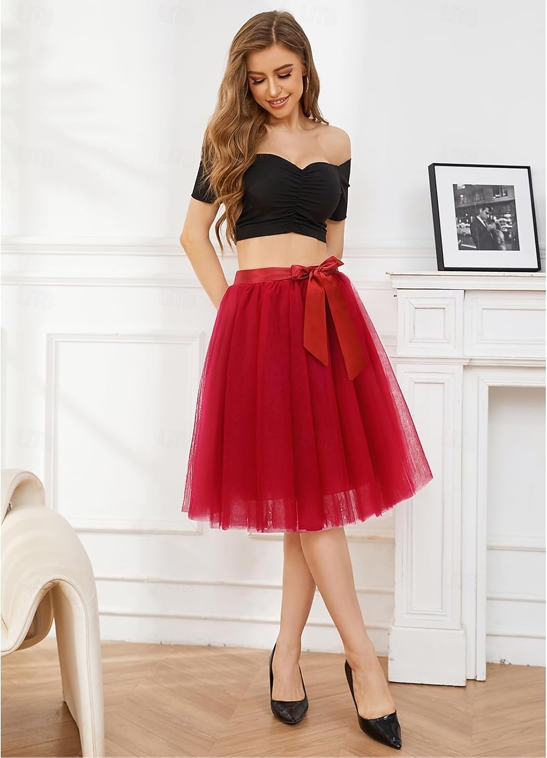 Fantasia fantasia saia de tule Saia Tutu Anos 50 Retro Vintage Anos 80 Multi Camadas Inchado Neon Adulto Mulheres Dia Das Bruxas Carnaval Festa Espetáculo Dança Balé Vestir-se de 2026 por $44.99 –P1