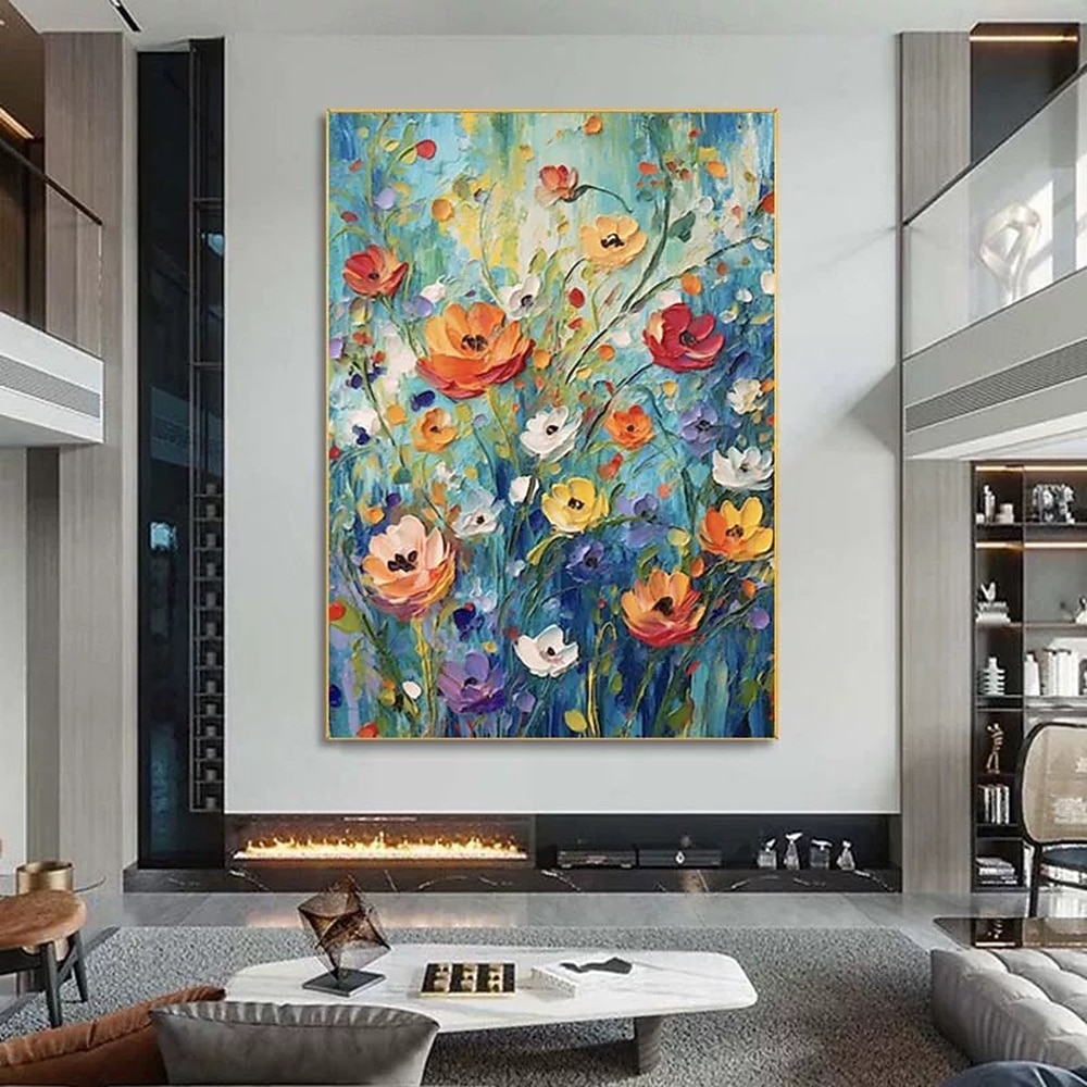 Mintura Hand Painted Abstract Flowers Oil Paintings on Canvas Modern Wall Art Picture For Home Decoration Ready To Hang With Stretched Frame 2026 - $116.99 –P1