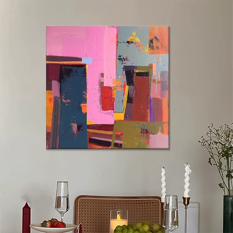 Peinture à l'huile artisanale sur toile, décoration murale abstraite moderne de style Morandi, coloris pour la décoration intérieure, châssis entoilé ou roulée sans cadre. de 2026 ? $51.99 –P2